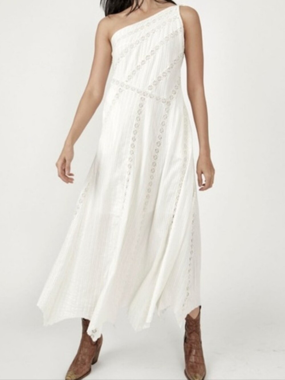 Free People Bella One-Shoulder Midi Dress